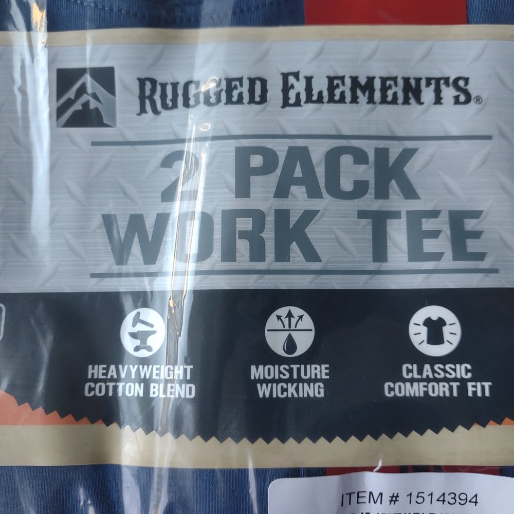 NWT Rugged Elements Mens 2 PACK Heavyweight Work Tees NEW - Picture 6 of 6